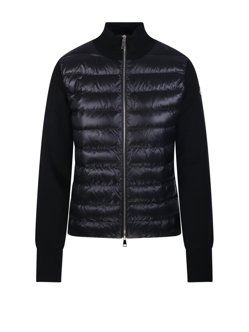 WOMAN MONCLER BLACK VIRGIN WOOL DOWN JACKET 
