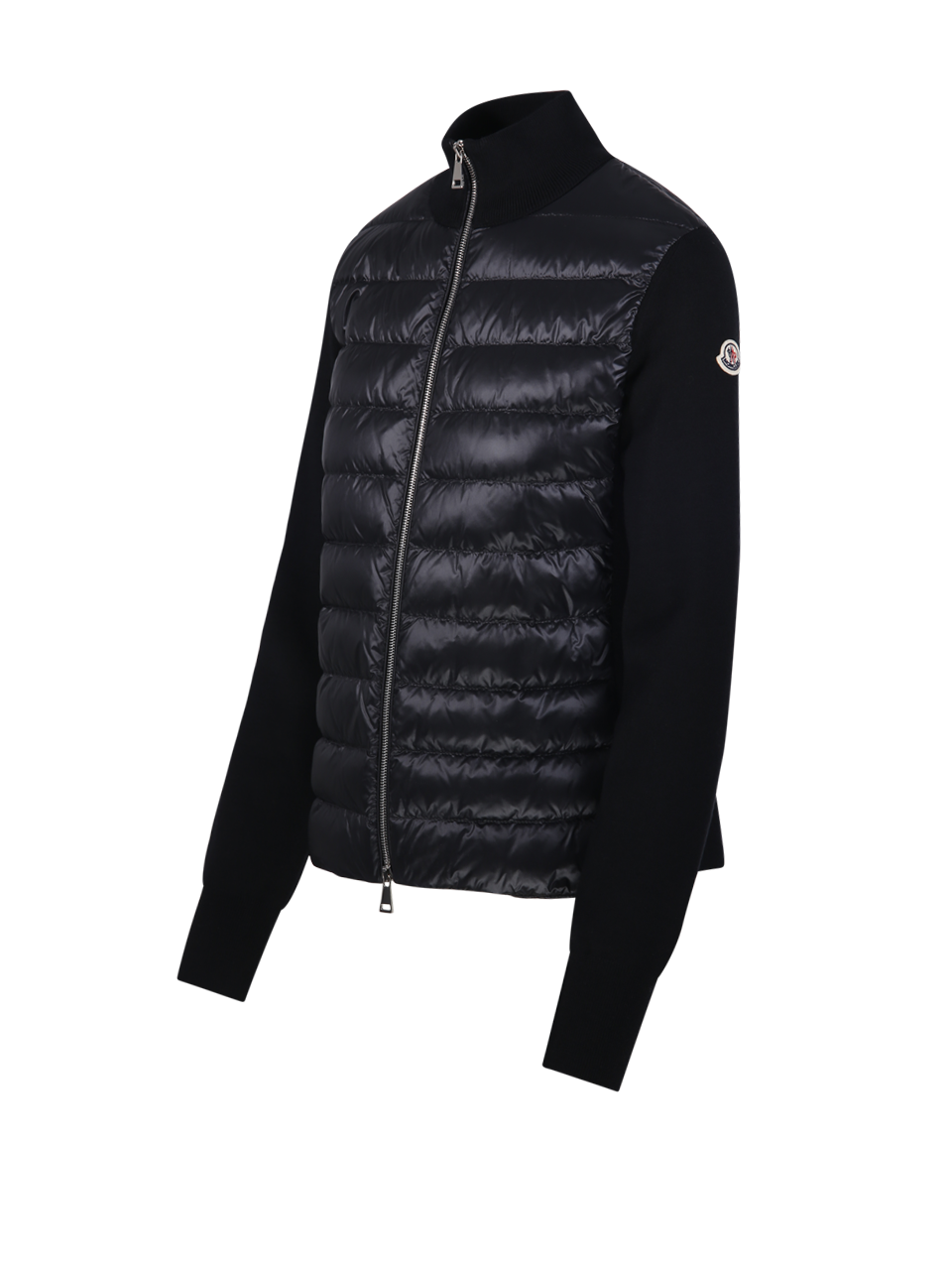 WOMAN MONCLER BLACK VIRGIN WOOL DOWN JACKET 