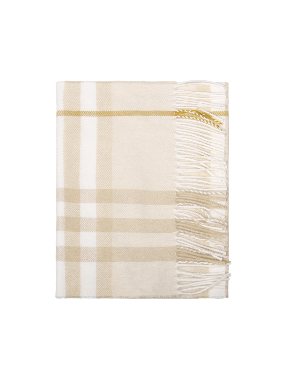 DONNA BURBERRY SCIARPA GIGANTE IN CASHMERE NUDE