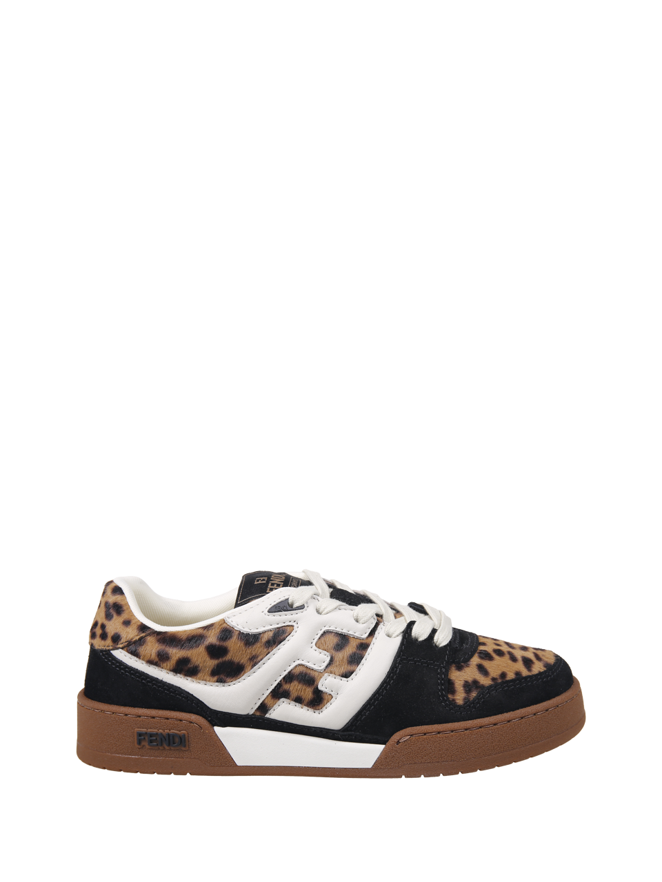 DONNA FENDI BROWN SNEAKERS MATCH IN PELLE DI VITELLO 