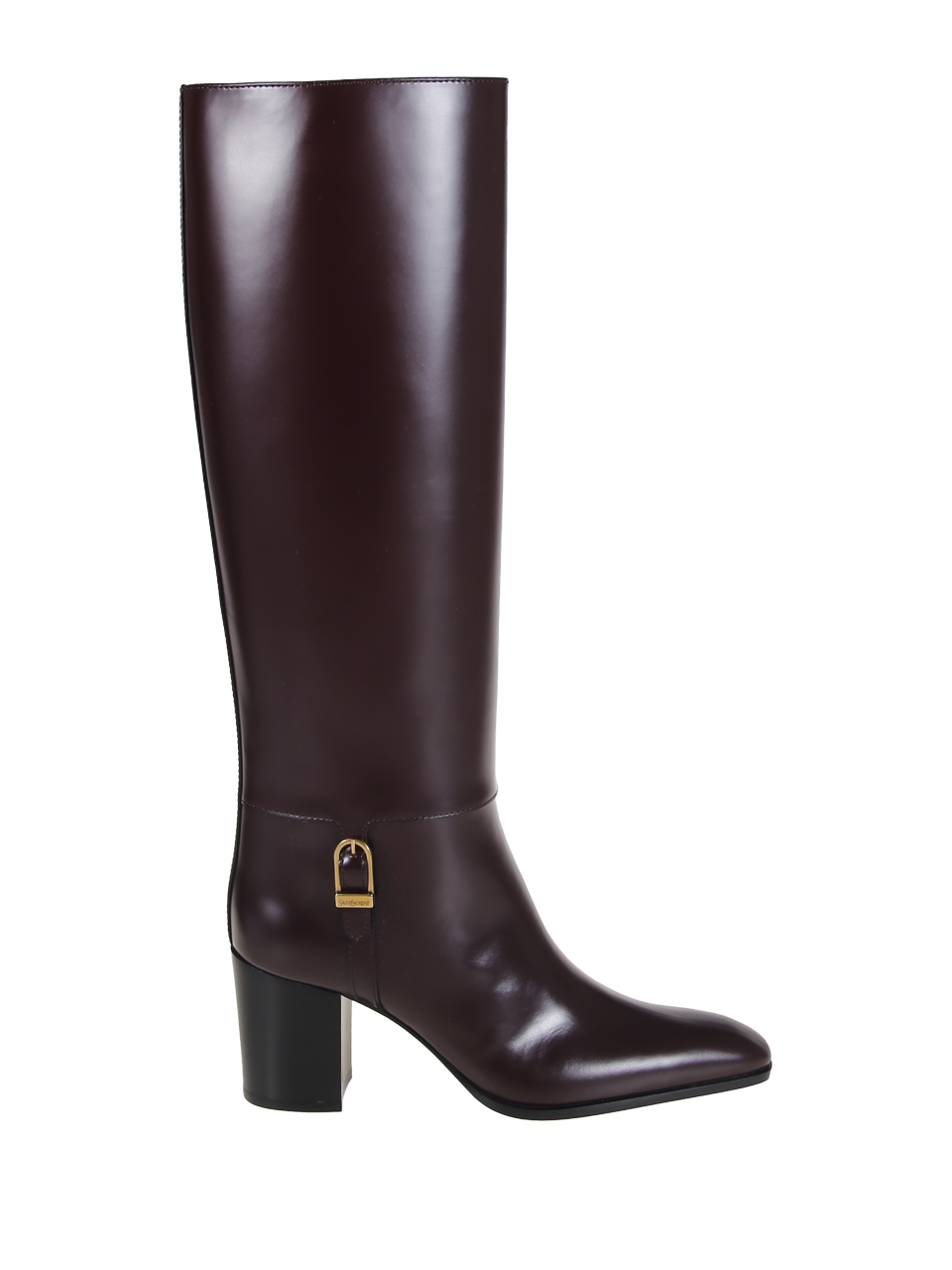 WOMAN SAINT LAURENT RED CALF LEATHER JULIA 70 BOOT