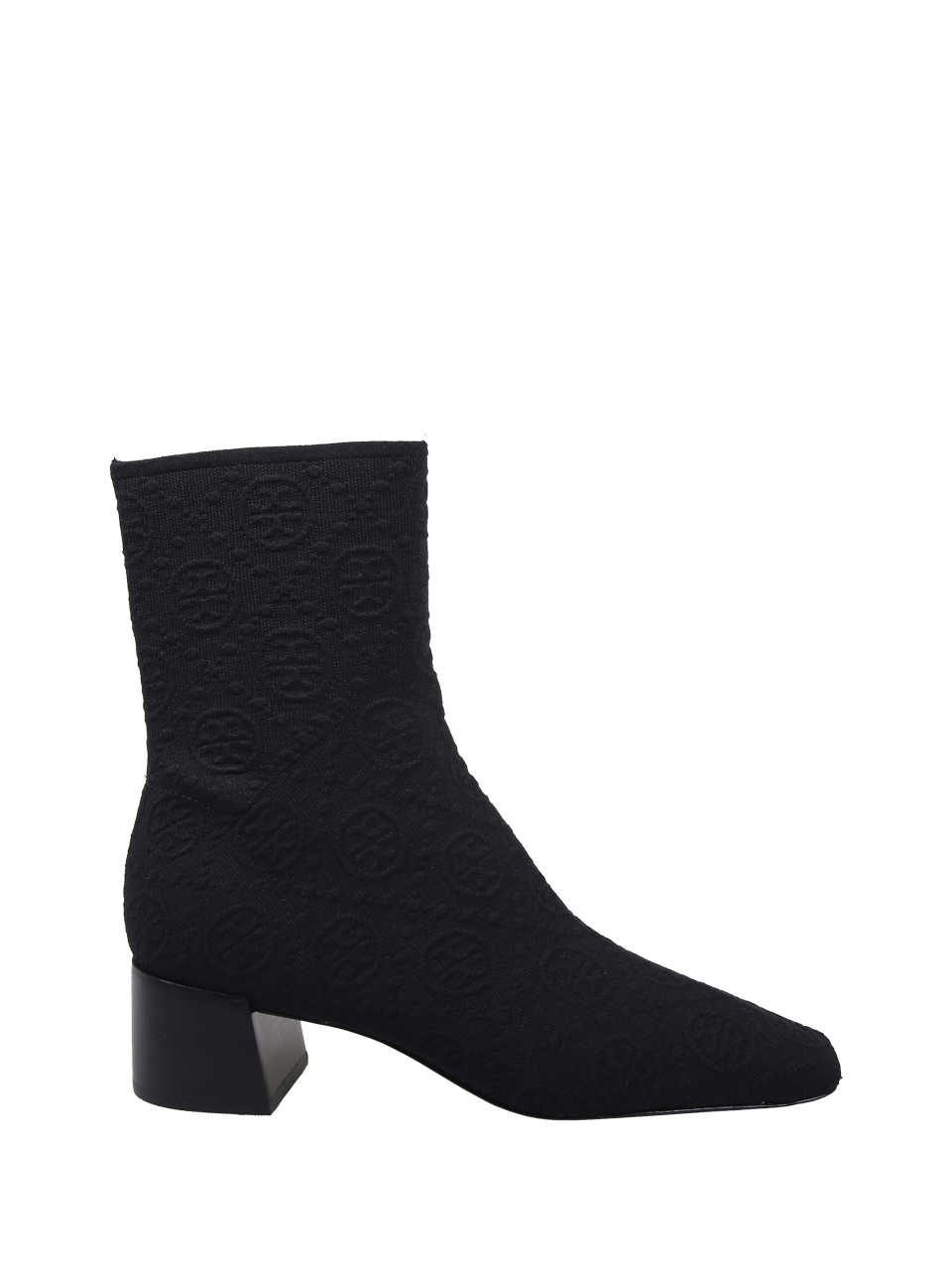 WOMAN TORY BURCH BLACK NYLON STRETCH ANKLE BOOT 45MM