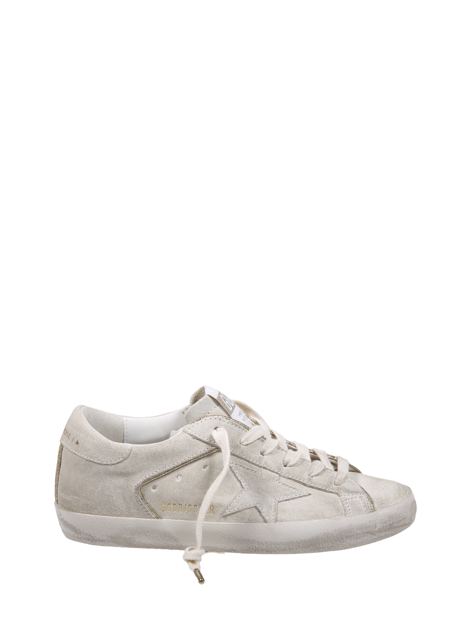 WOMAN GOLDEN GOOSE NUDE LEATHER SUPER STAR SNEAKER 