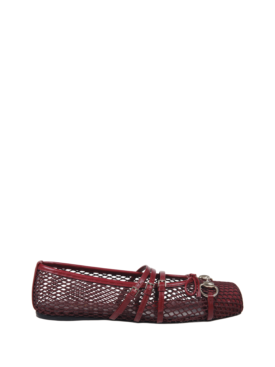 WOMAN GUCCI RED LAMB LEATHER HB BALLERINA 2 STRAPS