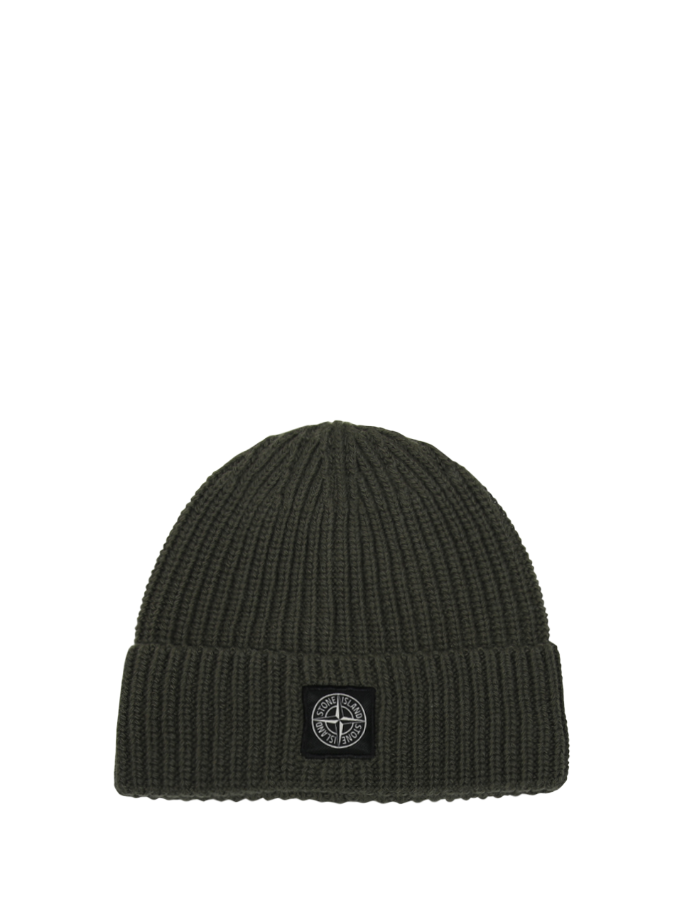 MEN STONE ISLAND GREEN VIRGIN WOOL BEANIE
