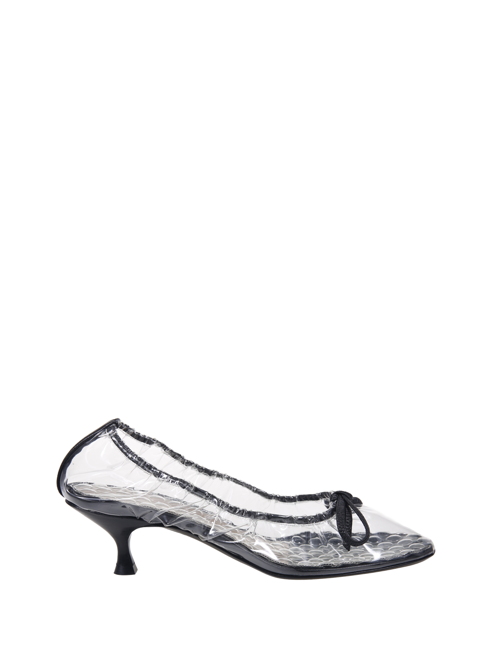 WOMAN HERBERT LEVINE BLACK PVC RAIN CHECK PUMP