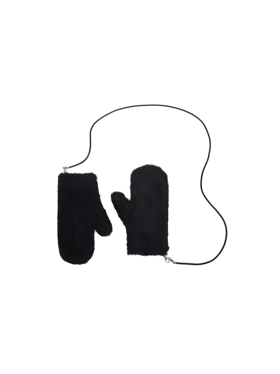 WOMAN MAXMARA BLACK ALPACA OMBRATO GLOVE