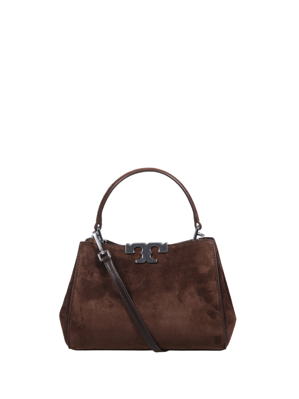 DONNA TORY BURCH MINI BORSA A TRACOLLA ELEANOR IN CAMOSCIO BOVINO MARRONE