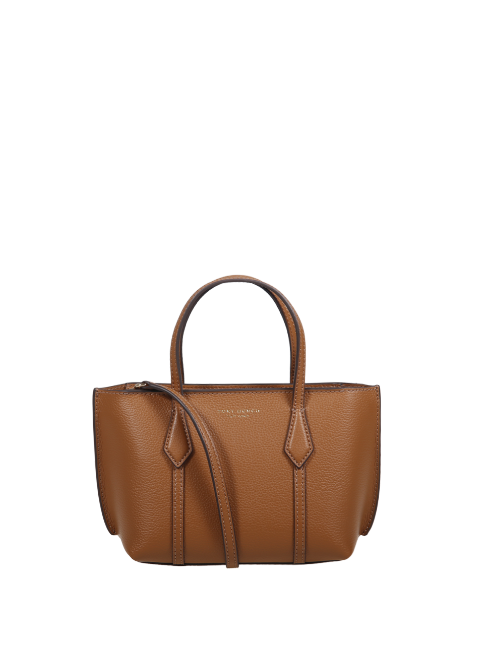 WOMAN TORY BURCH BROWN COW LEATHER PERRY MINI TOTE BAG