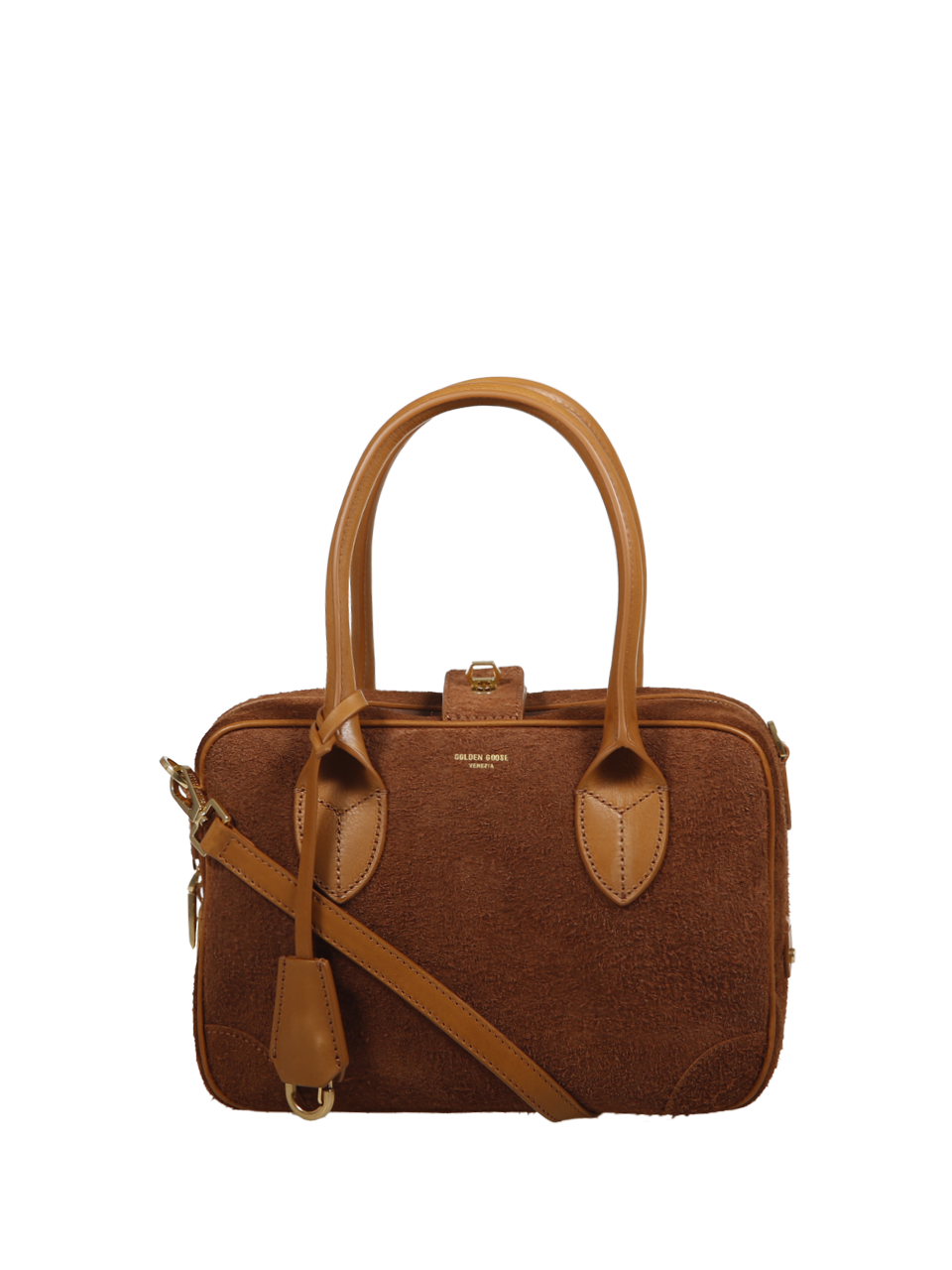 WOMAN GOLDEN GOOSE BROWN COW LEATHER VITA BAG