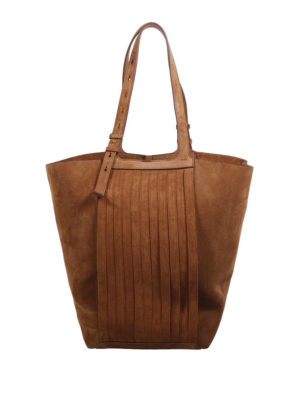 WOMAN GOLDEN GOOSE BROWN COW LEATHER 24.7 FRINGED BAG