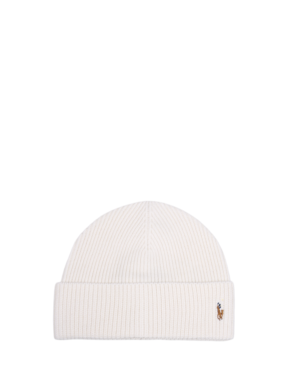 UOMO RALPH LAUREN BERRETTO DI LANA BIANCO 