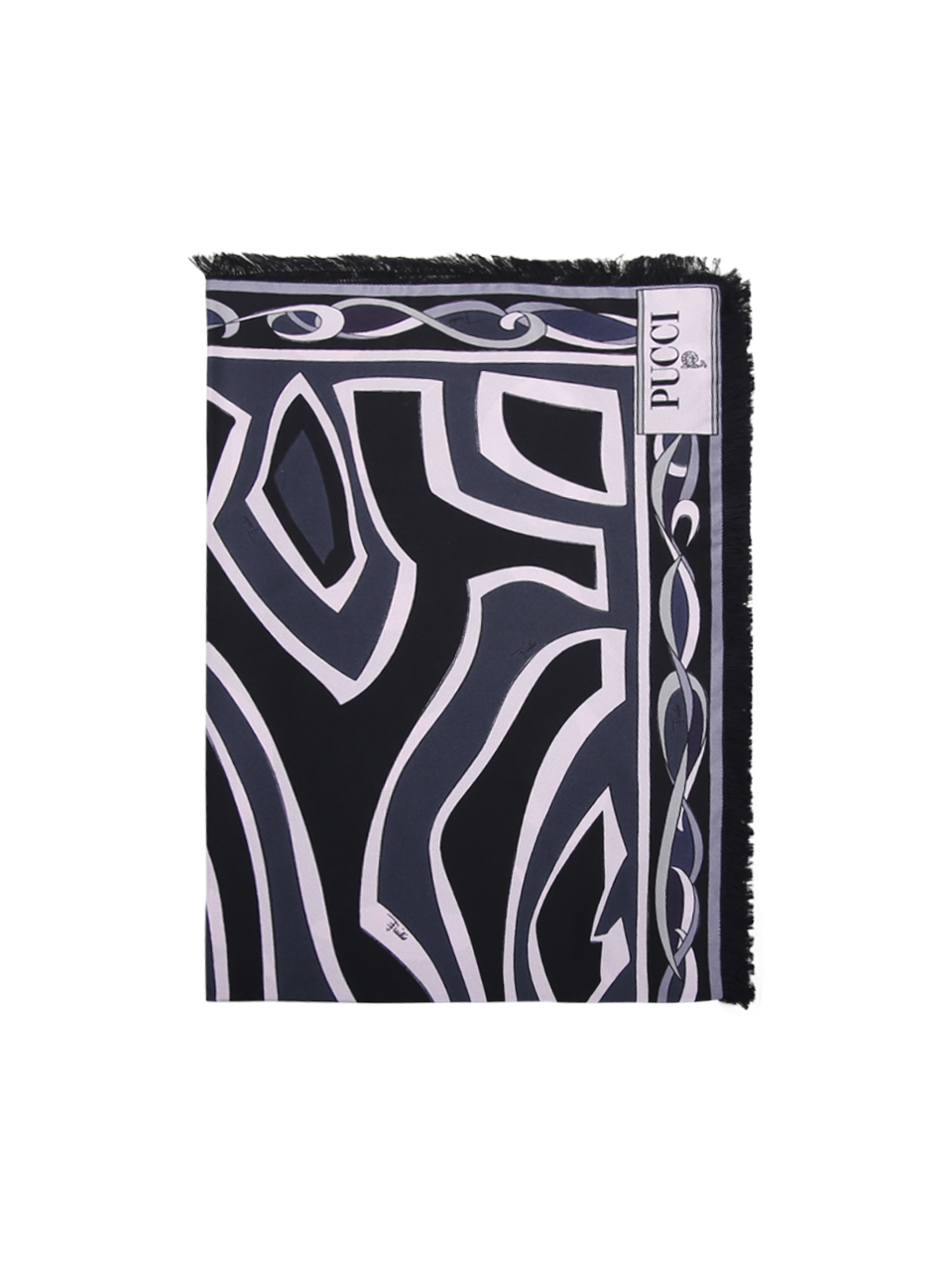 WOMAN EMILIO PUCCI BLACK SILK STOLA 