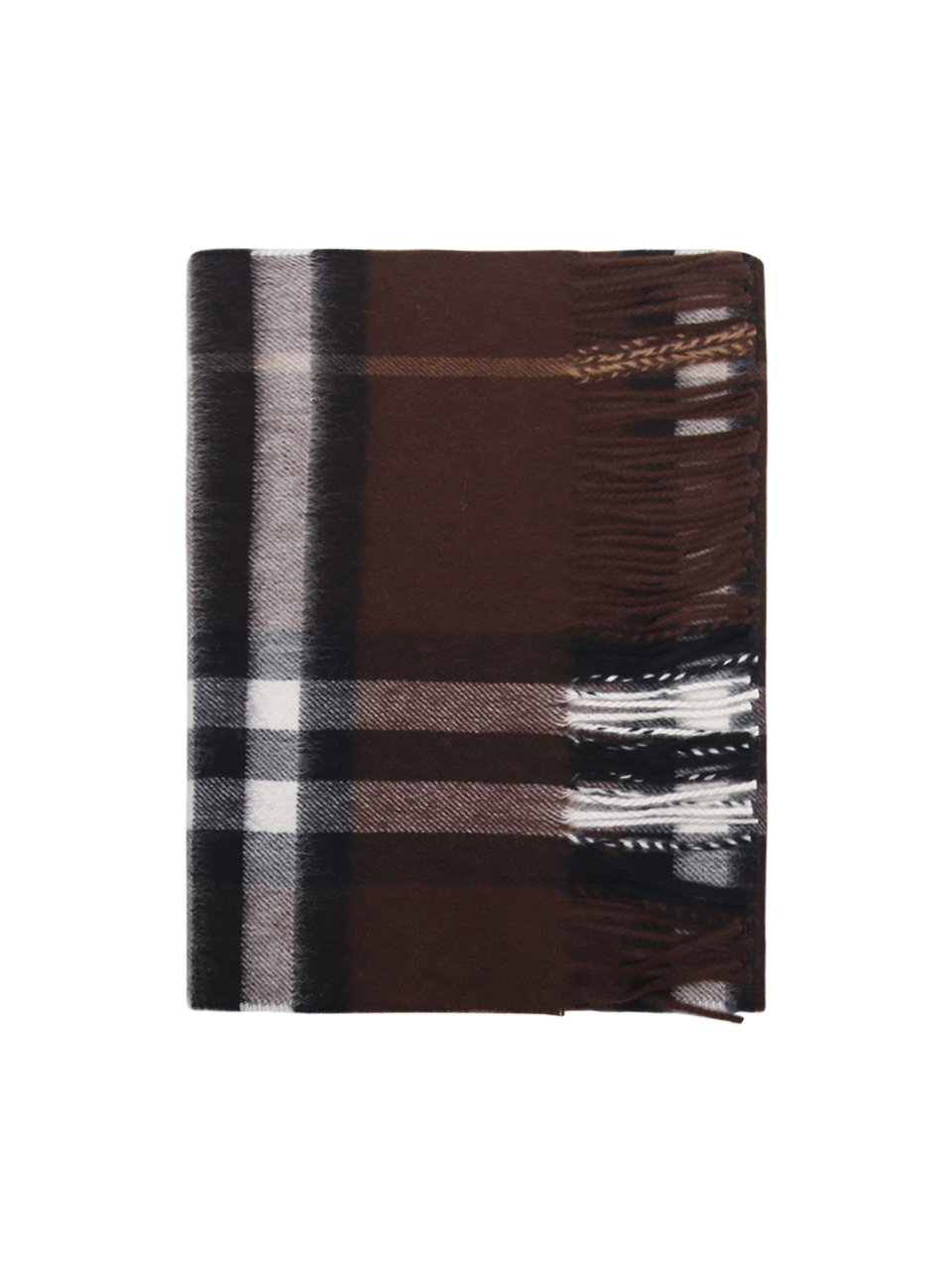 WOMAN BURBERRY BROWN CASHMERE MU GIANT CHK CS SCARF