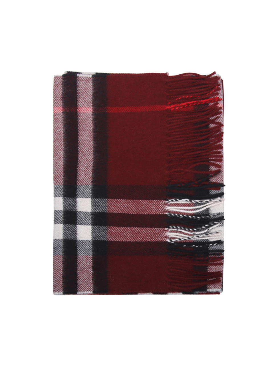 DONNA BURBERRY SCIARPA GIGANTE IN CASHMERE ROSSO 