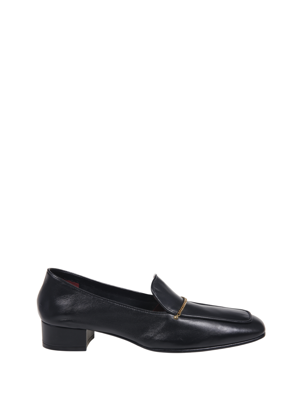 WOMAN HERBERT LEVINE BLACK LAMB LEATHER FAIR AND SQUARE LOAFER