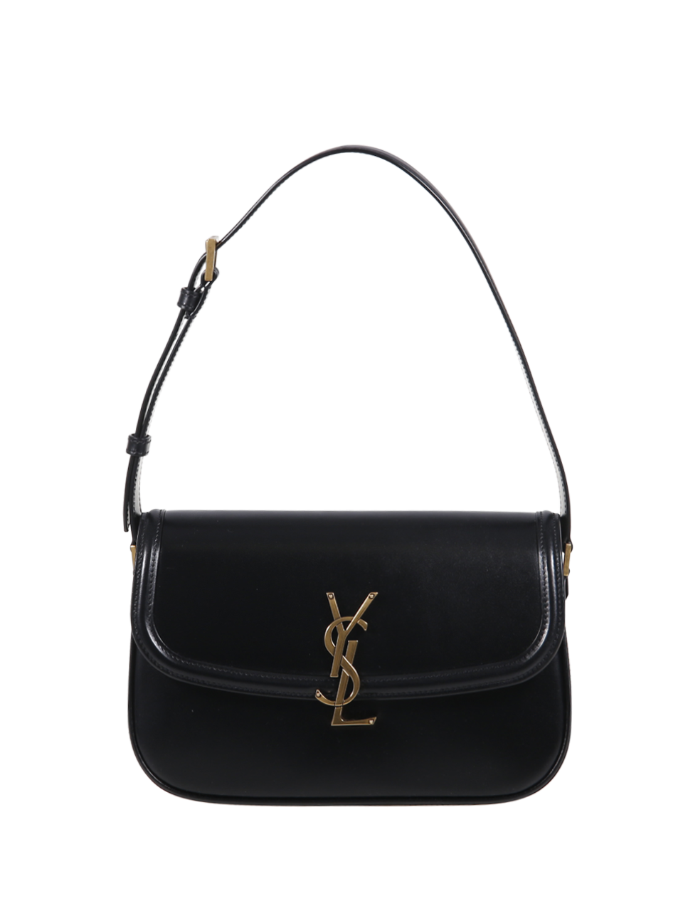 WOMAN SAINT LAURENT BLACK CALF LEATHER MEDIUM SOLFERINO BAG