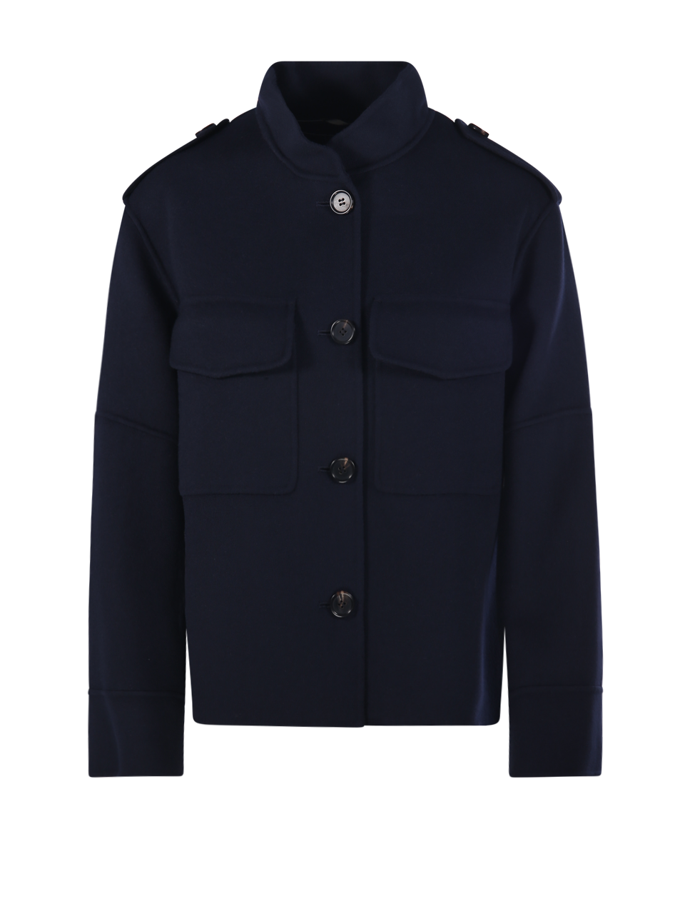 WOMAN MAXMARA S DARK BLUE VIRGIN WOOL FREE BLAZER