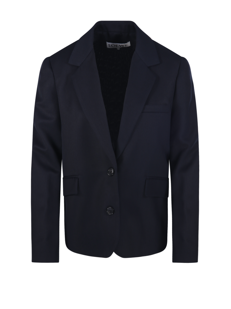 WOMAN LOEWE BLUE WOOL TAILORED JACKET