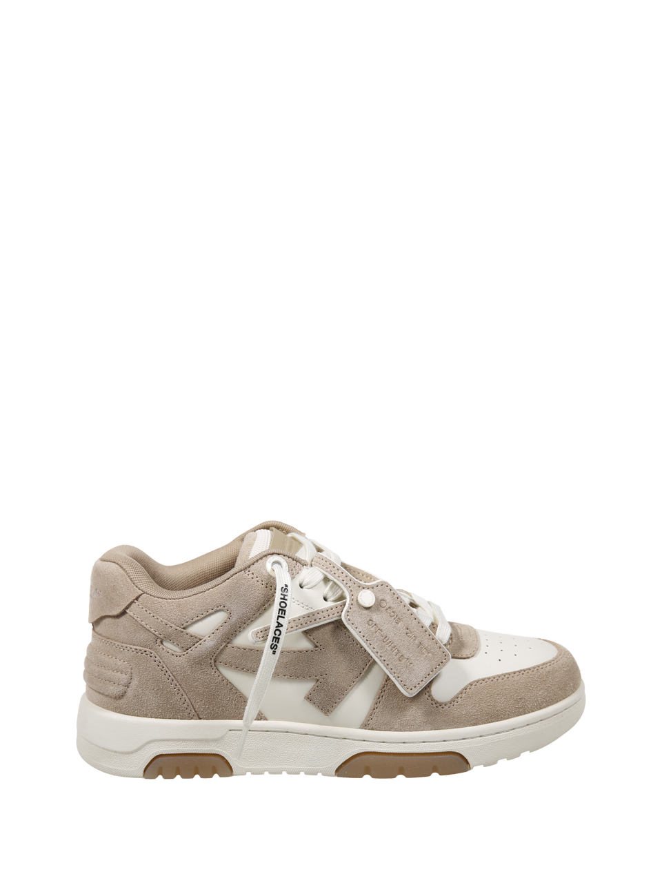 UOMO OFF-WHITE SNEAKER OUT OF OFFICE BEIGE IN PELLE