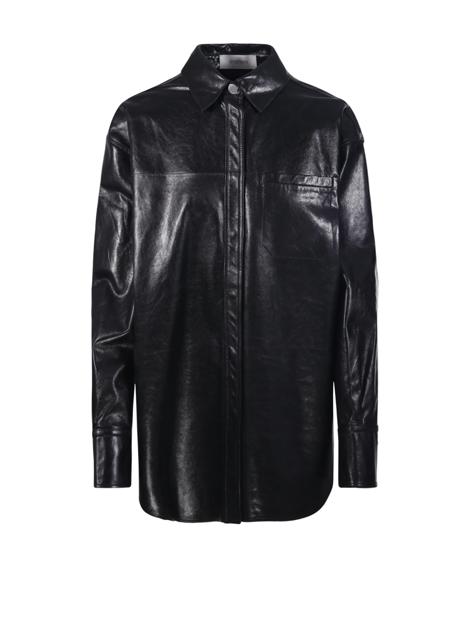 WOMAN MAXMARA SPORTMAX BLACK LAMB LEATHER BOREL LEATHER JACKET