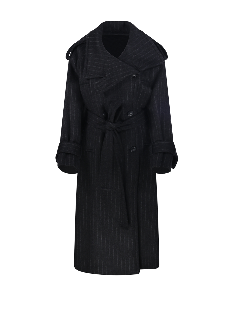 WOMAN MAXMARA SPORTMAX DARK GREY WOOL AROLD1234 COAT