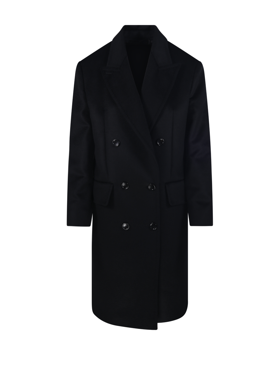 WOMAN MAXMARA BLACK CAMEL WOOL COSA SHORT COAT