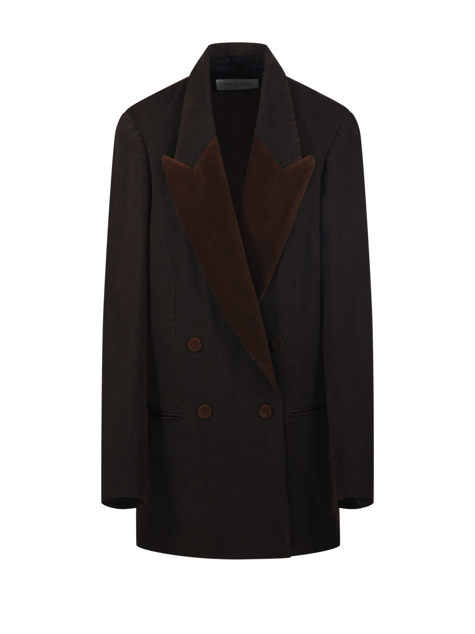WOMAN DRIES VAN NOTEN BROWN COTTON BLINK JACKET