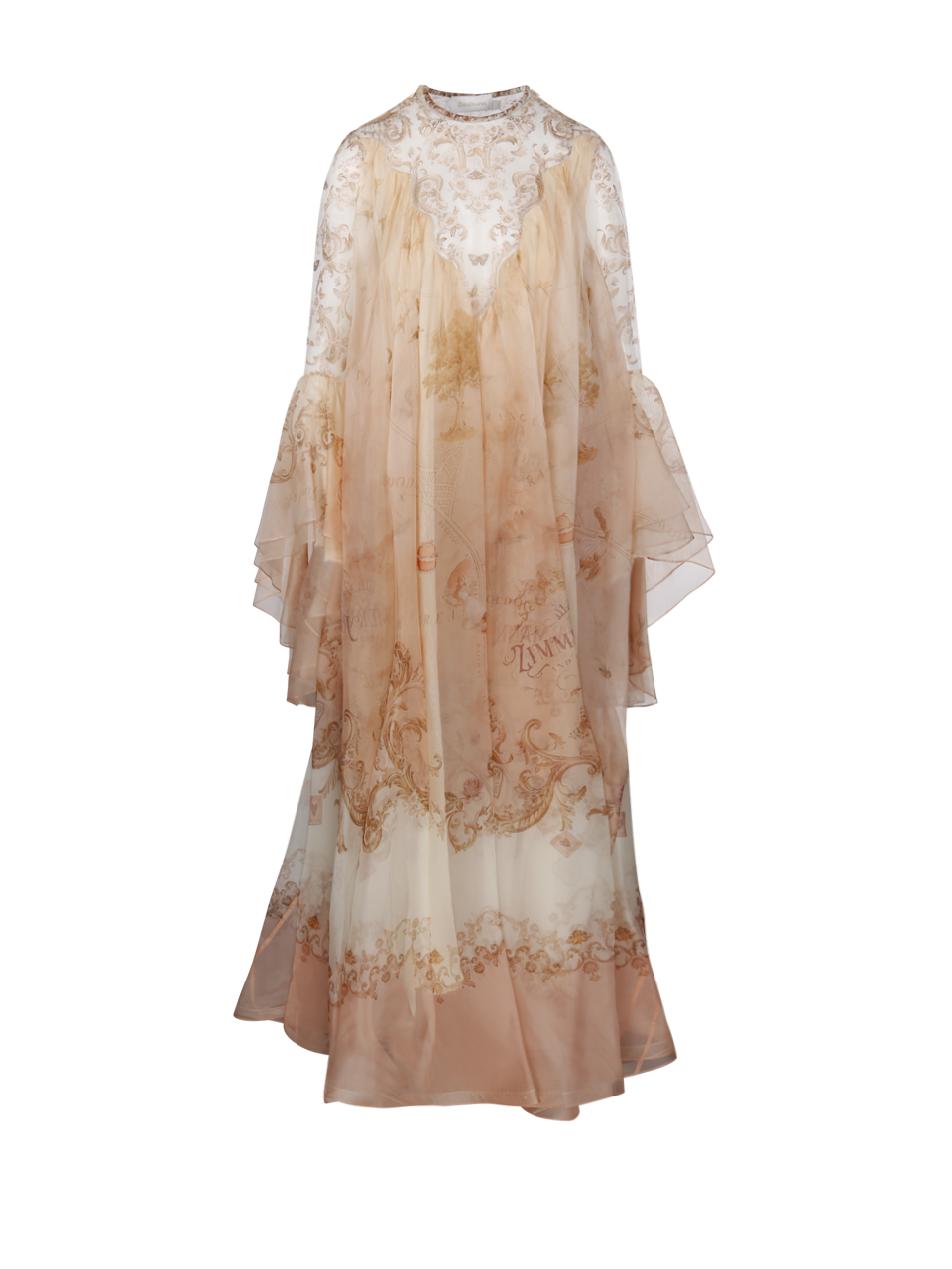 DONNA ZIMMERMANN ABITO LUNGO HYPNOTIC IN SETA ROSA