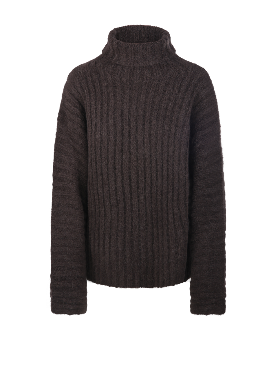 WOMAN BY MALENE BIRGER BROWN MOHAIR MAG SWEATER