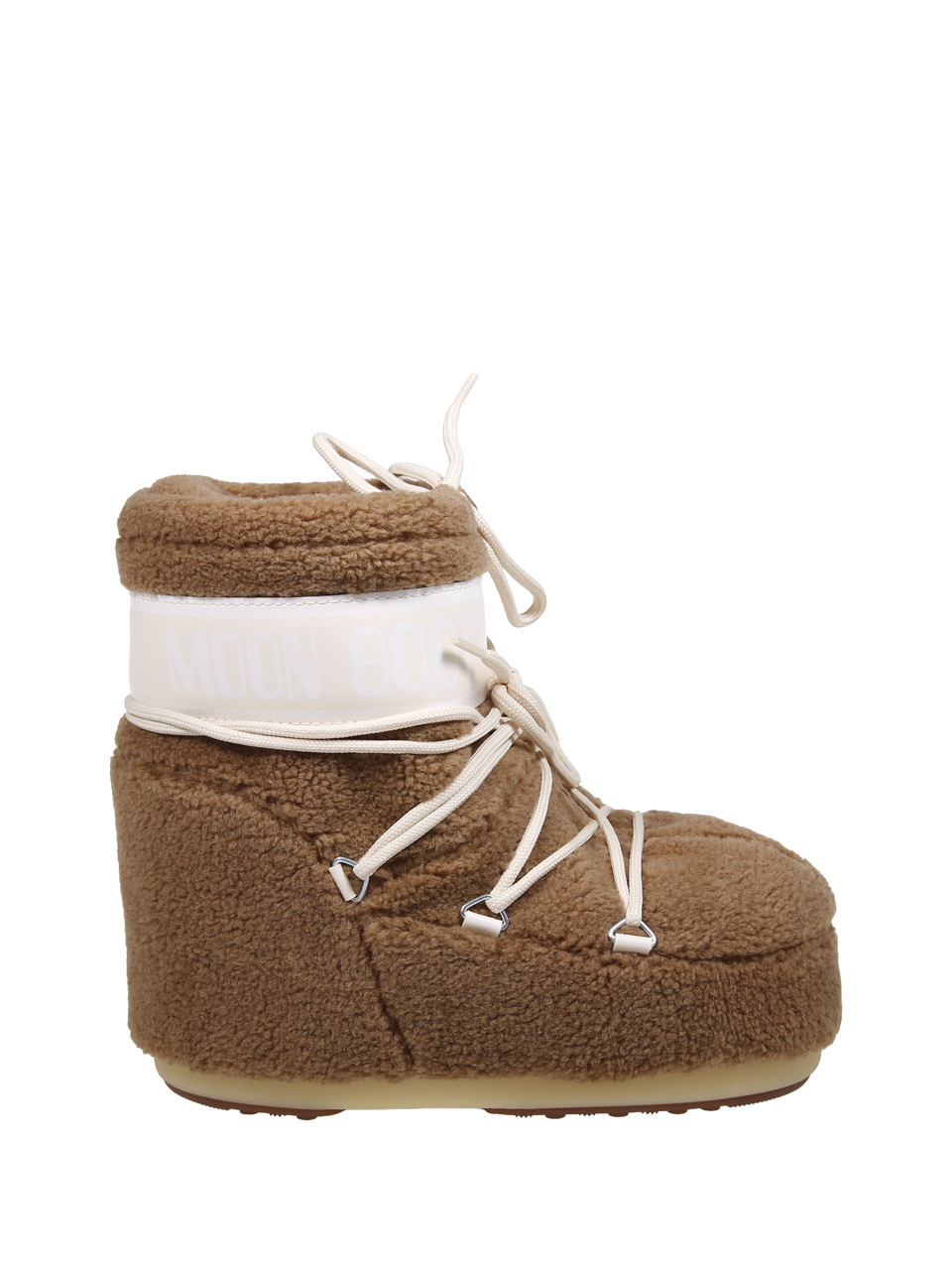 DONNA MOON BOOT STIVALE BASSO ICON IN PILE IN ACRILICO MARRONE