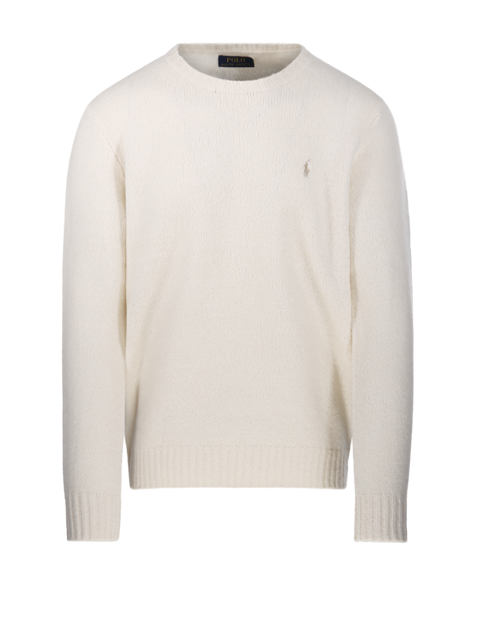 UOMO RALPH LAUREN MAGLIONE A COLLO ALTO IN LANA BIANCA