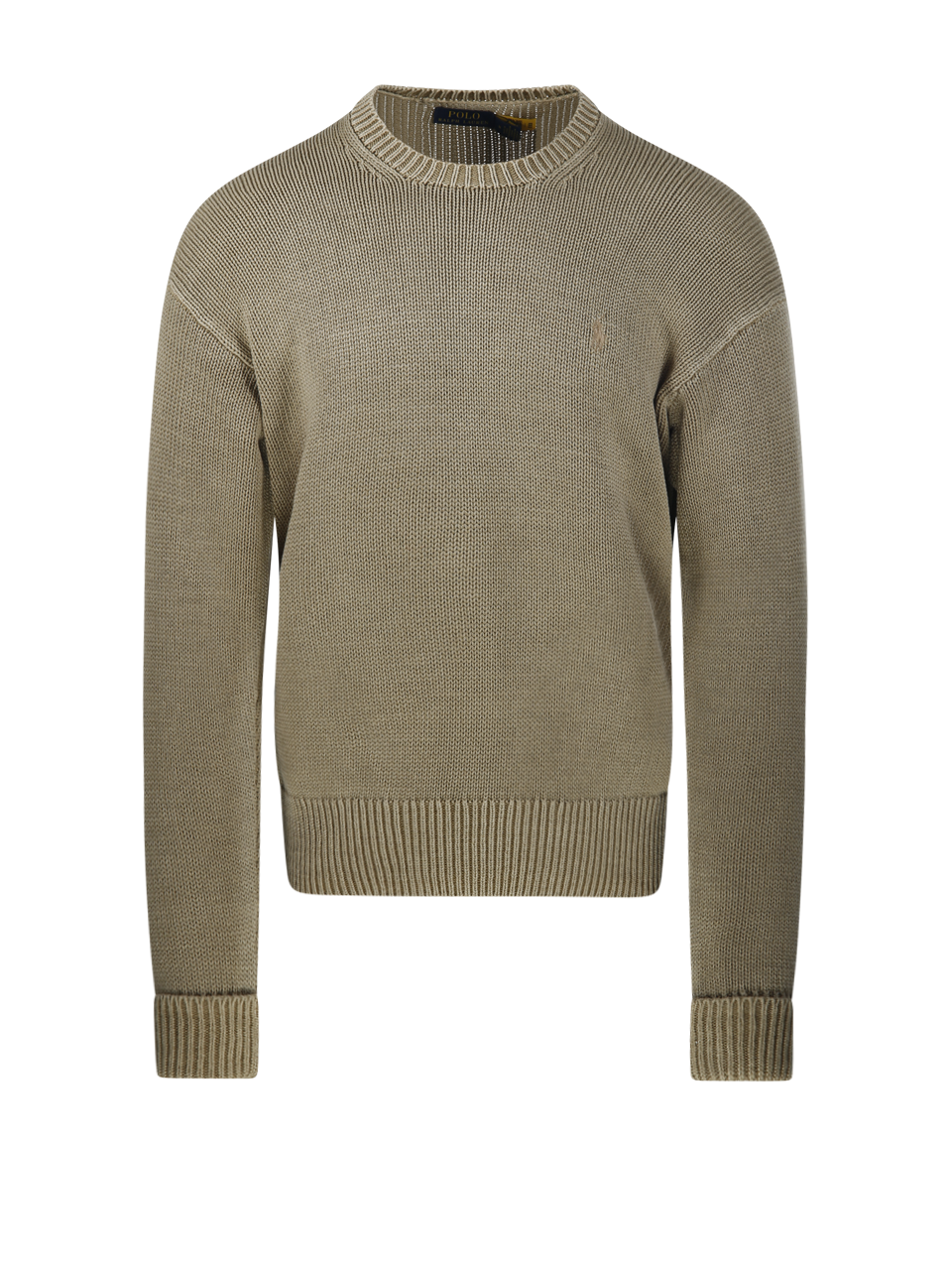 MEN RALPH LAUREN GREEN COTTON ROUND NECK SWEATER