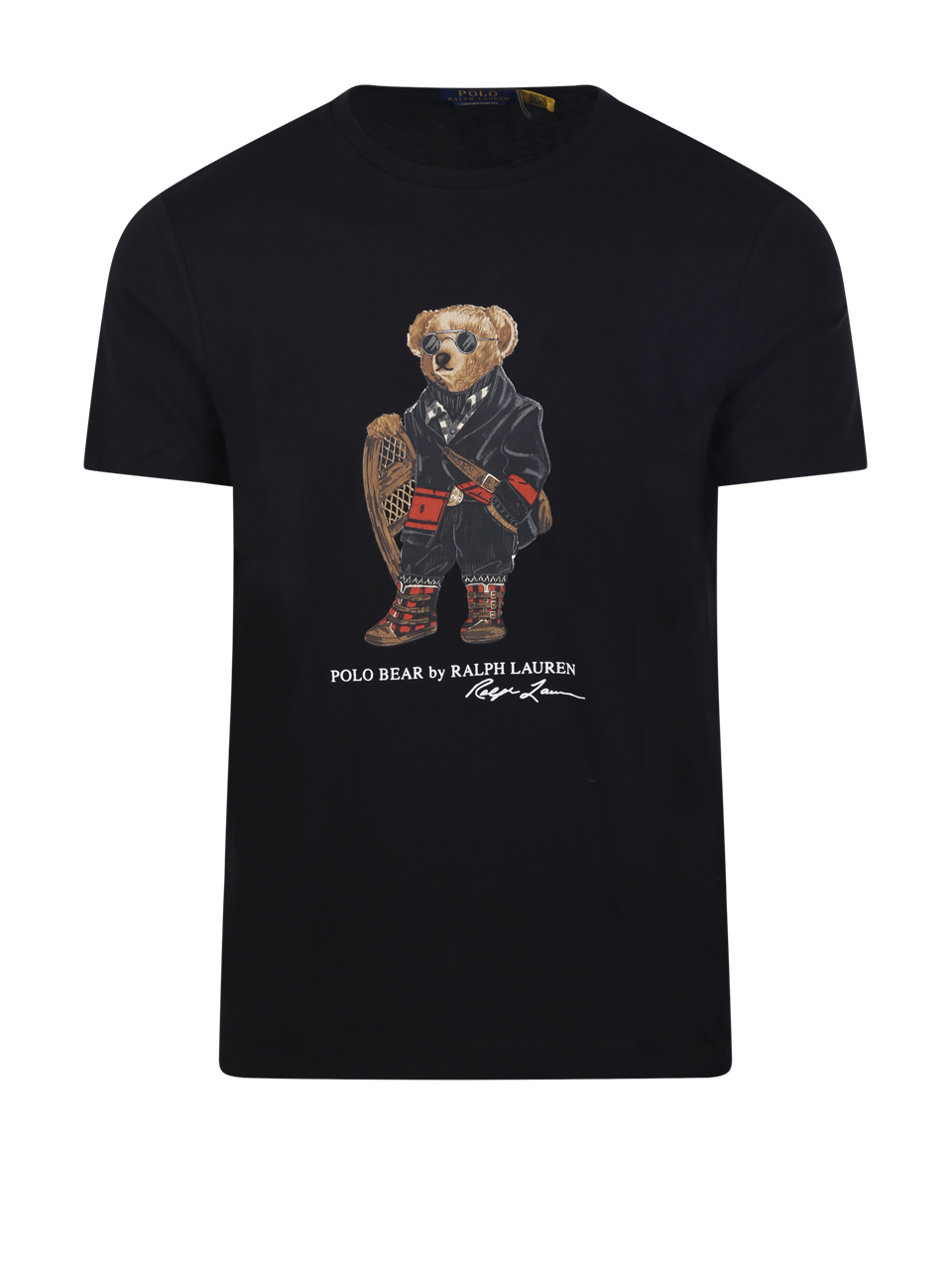 UOMO RALPH LAUREN T-SHIRT A MANICHE CORTE IN COTONE NERO