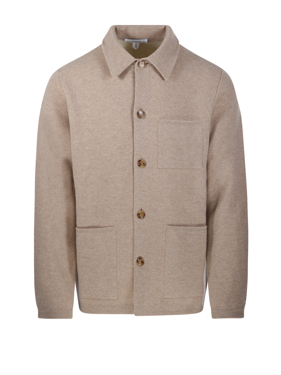 UOMO LARDINI GIACCA IN MAGLIA DI LANA BEIGE