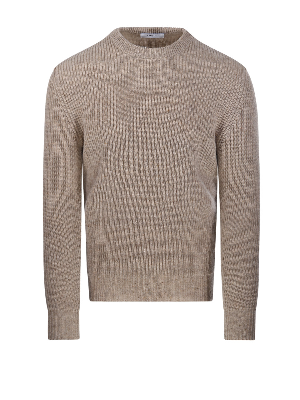 MEN LARDINI NUDE PURE VIRGIN WOOL ROUND NECK SWEATER