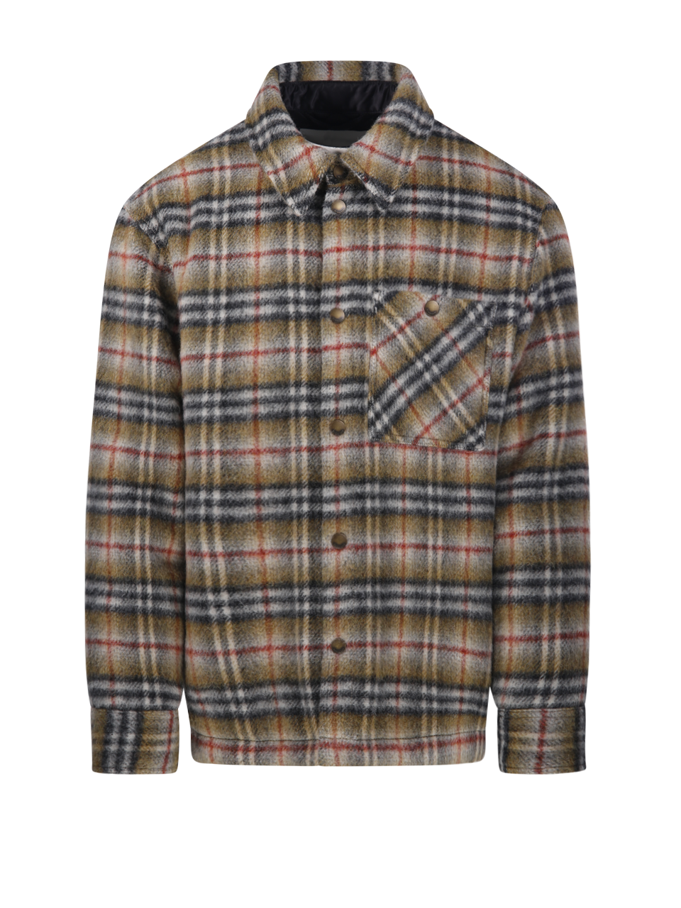 MEN BURBERRY BEIGE WOOL OVERSHIRT