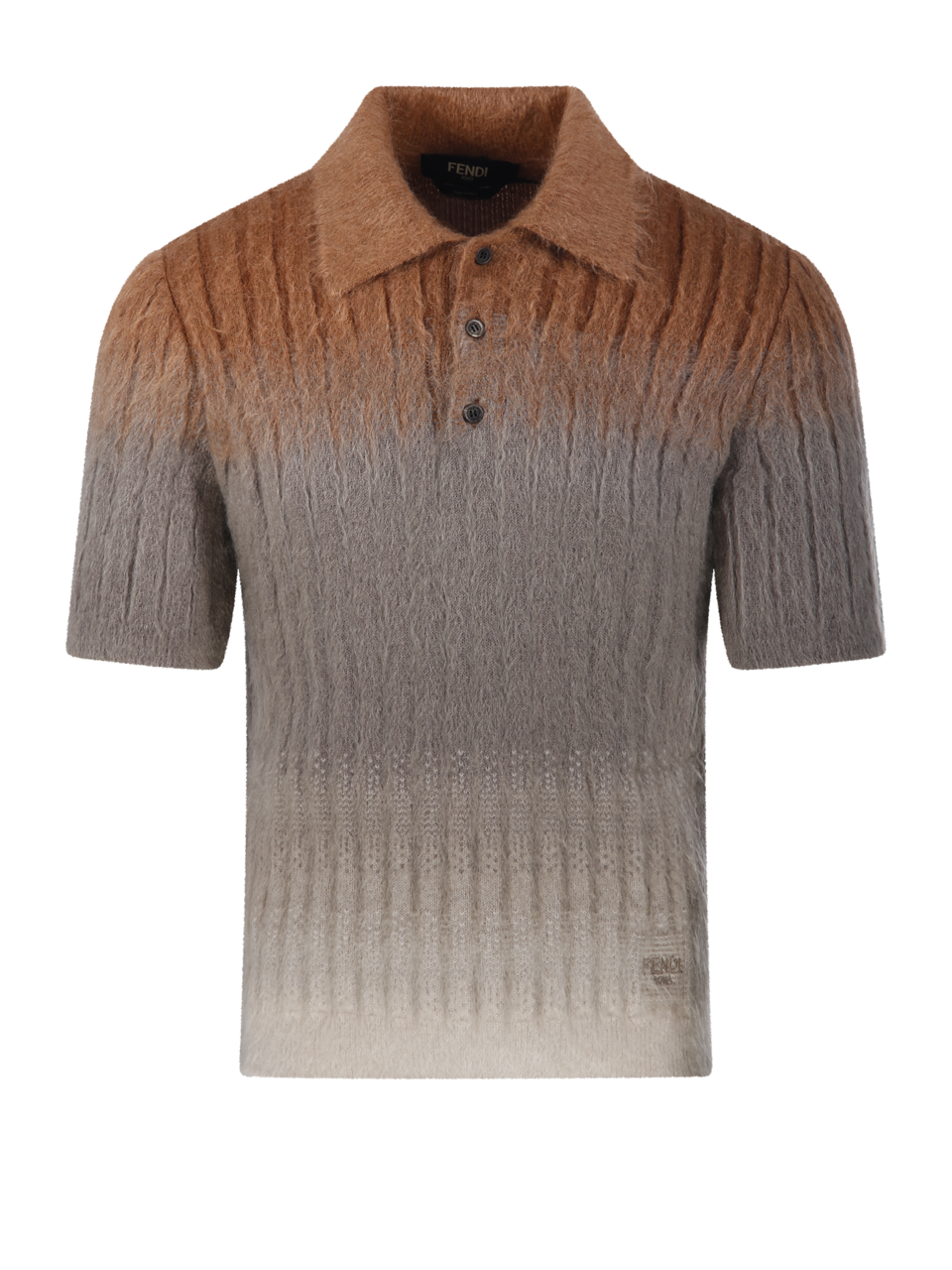 MEN FENDI NUDE WOOL POLO S/S SWEATER