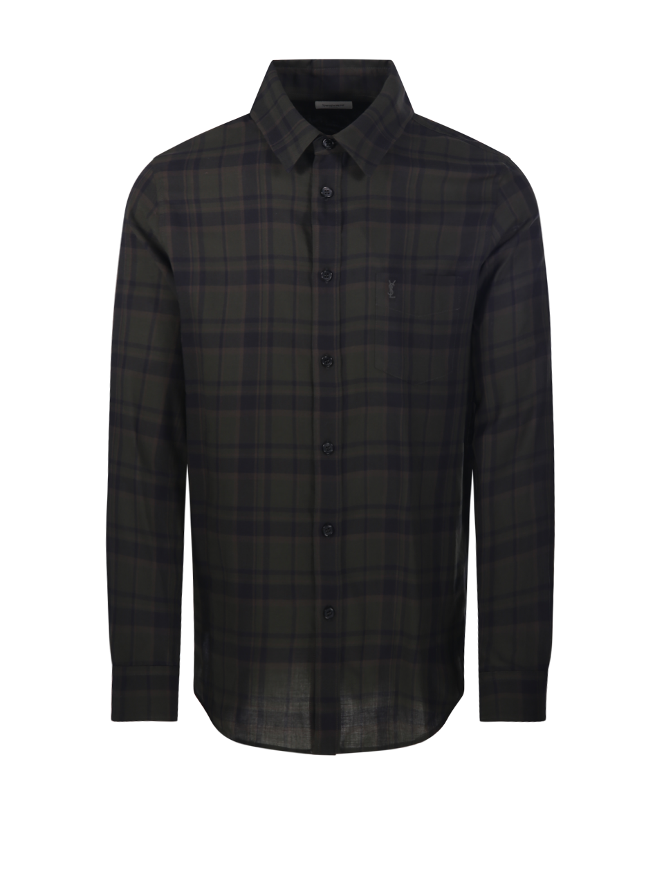 MEN SAINT LAURENT BLACK COTTON CLASSIC FIT SHIRT