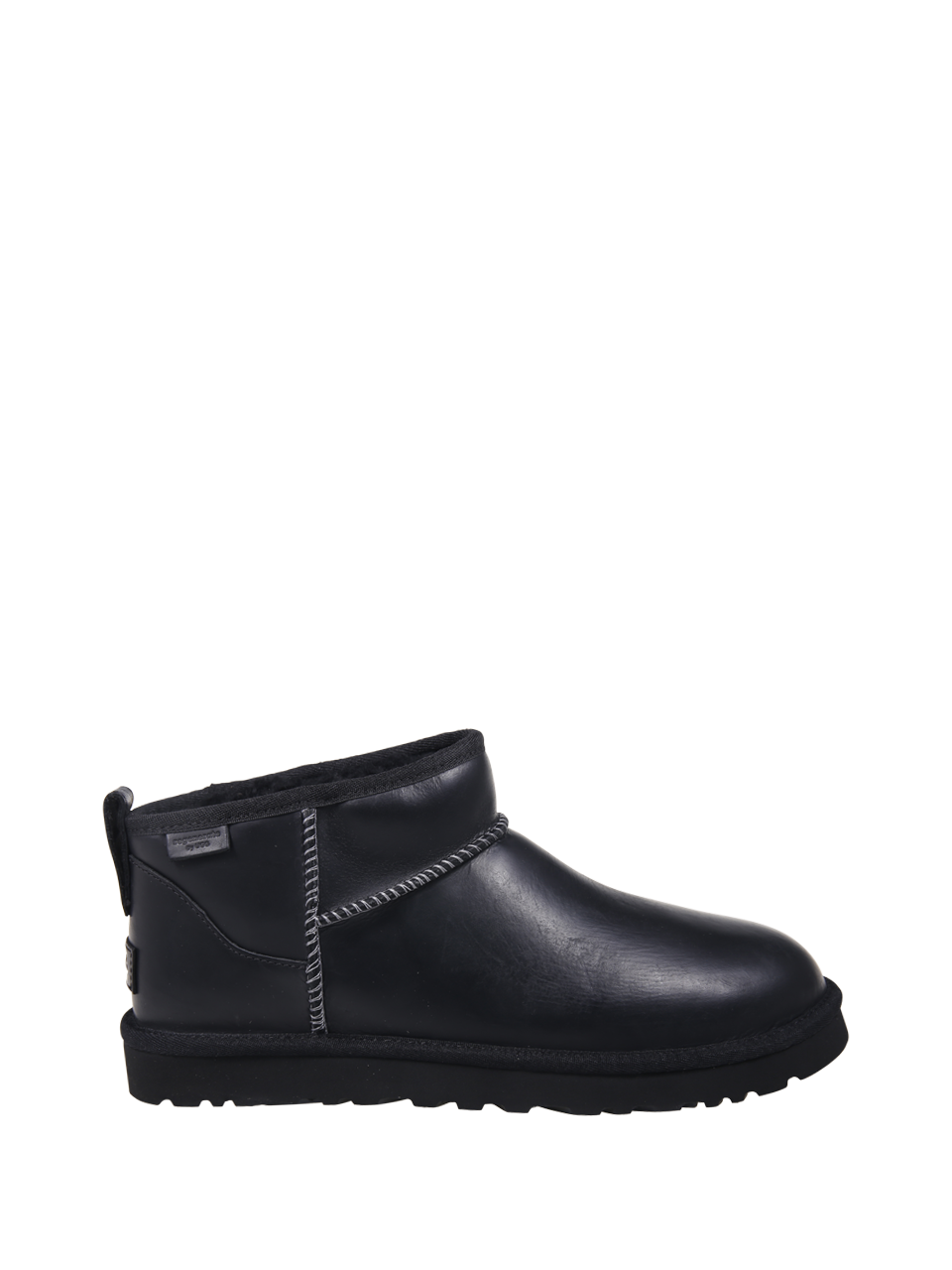 UOMO UGG STIVALE M CLASSIC ULTRA MINI LTHR REGEN IN PELLE NERA
