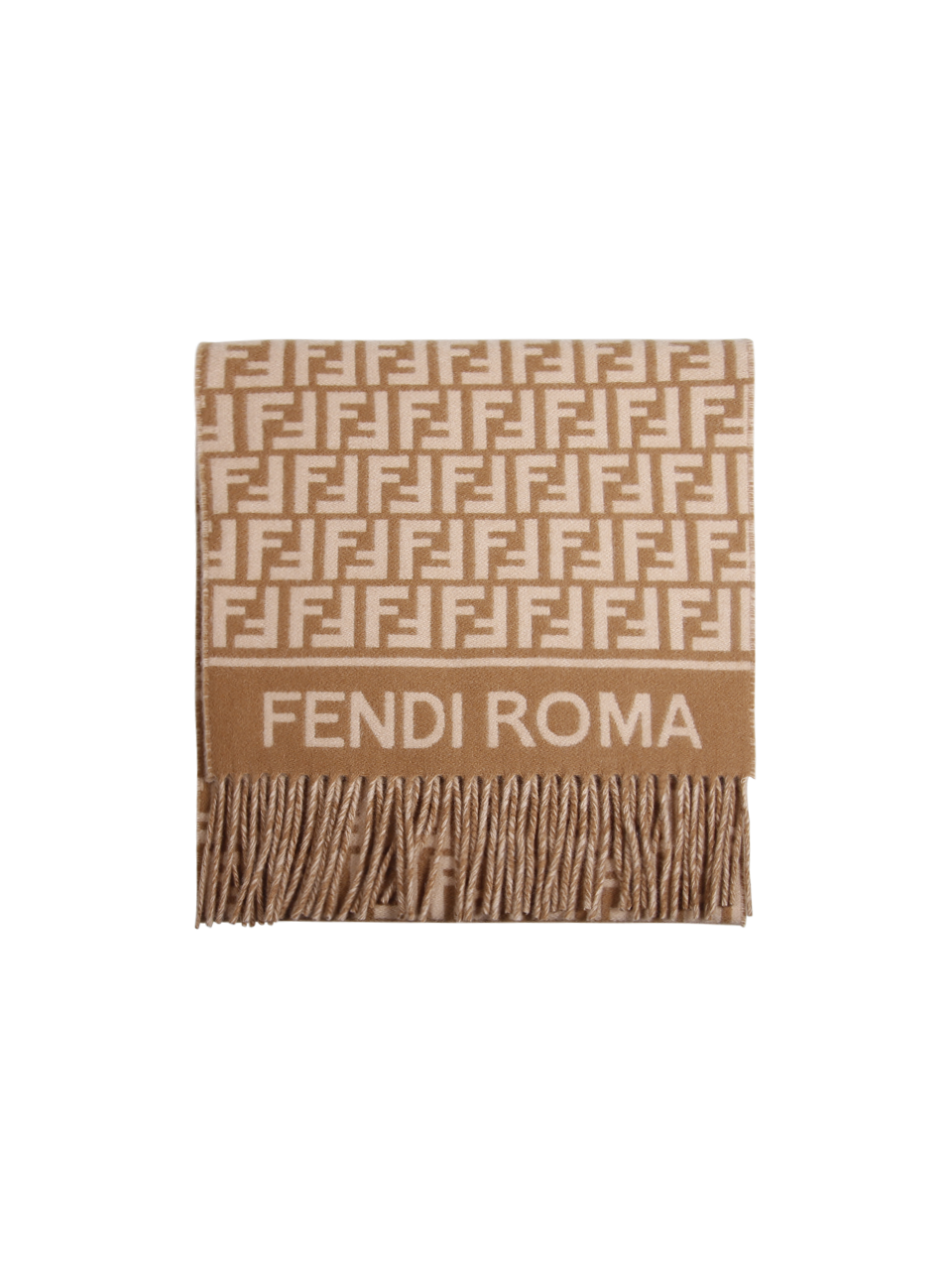 DONNA FENDI SCIARPA BEIGE IN LANA VERGINE 30X190