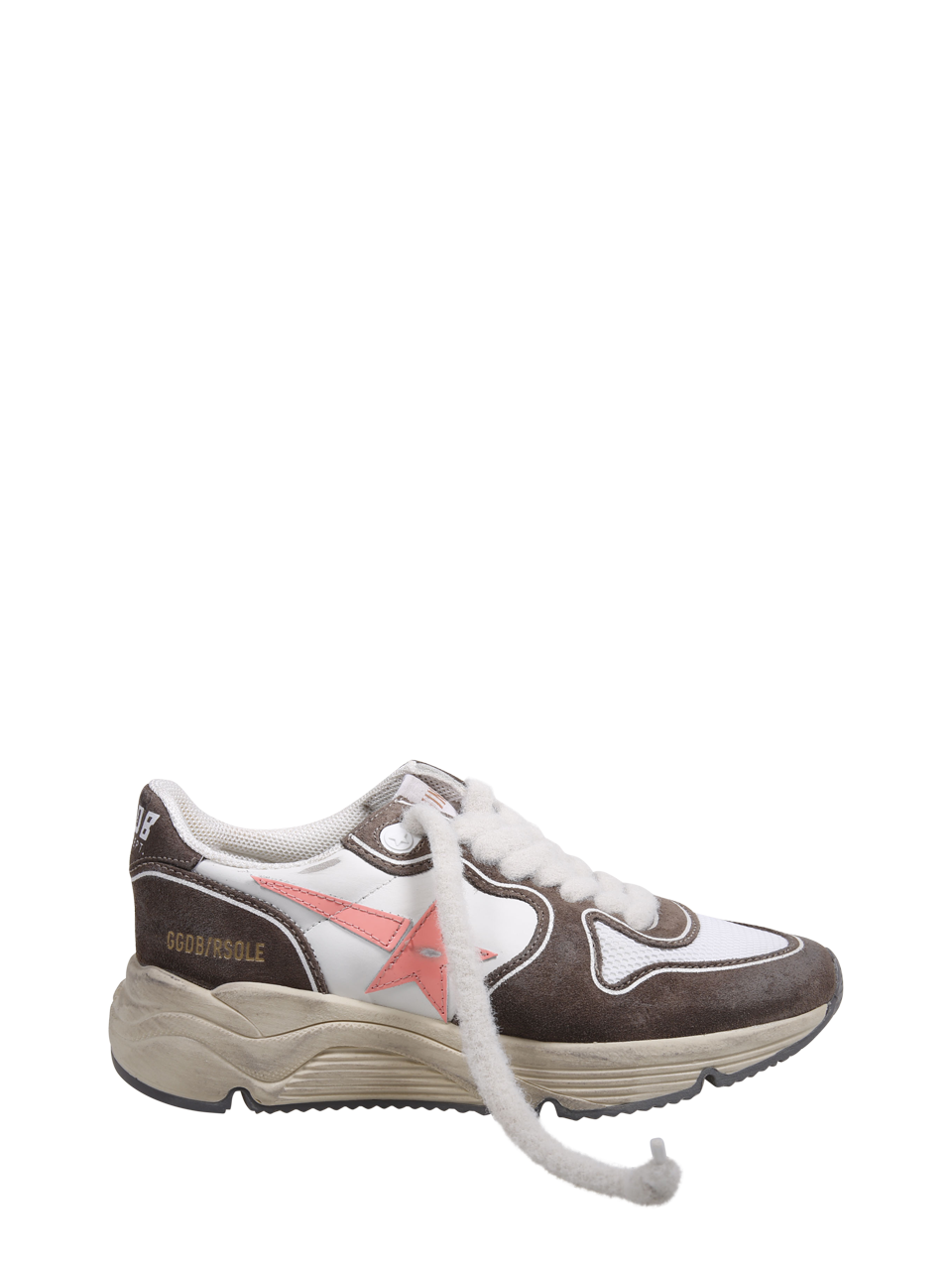 WOMAN GOLDEN GOOSE WHITE COW LEATHER RUNNING SNEAKER 