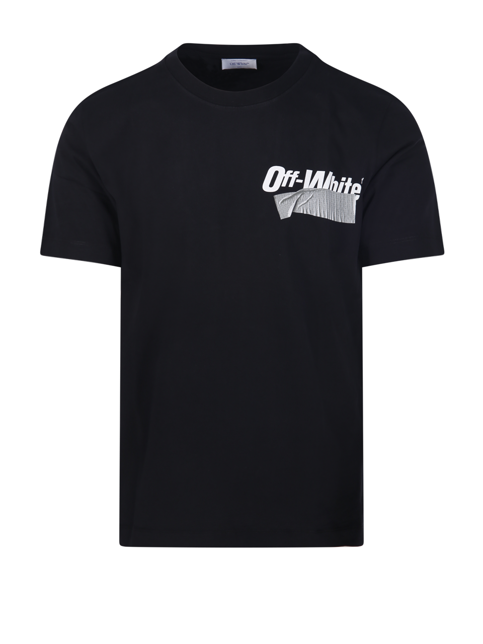 MEN OFF-WHITE COTTON CUPID TAPE SLIM S/S T-SHIRT