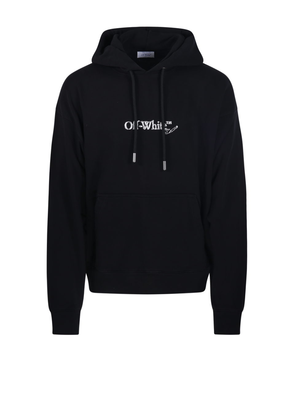 UOMO OFF-WHITE FELPA CON CAPPUCCIO IN COTONE NERO SCRIBBLE ARR SKATE