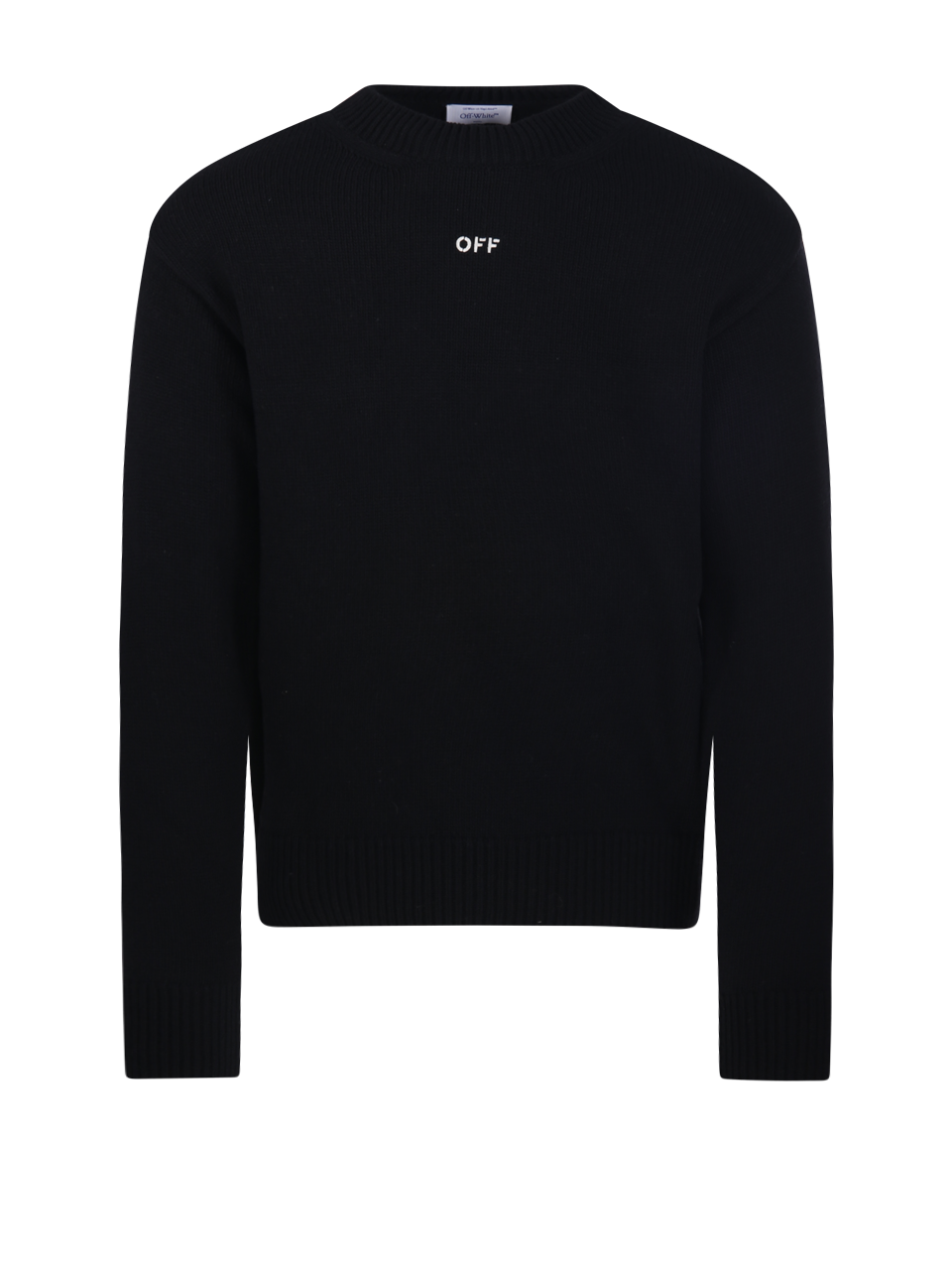 UOMO OFF-WHITE MAGLIA GIROCOLLO THINKMAN ARROW IN LANA NERA