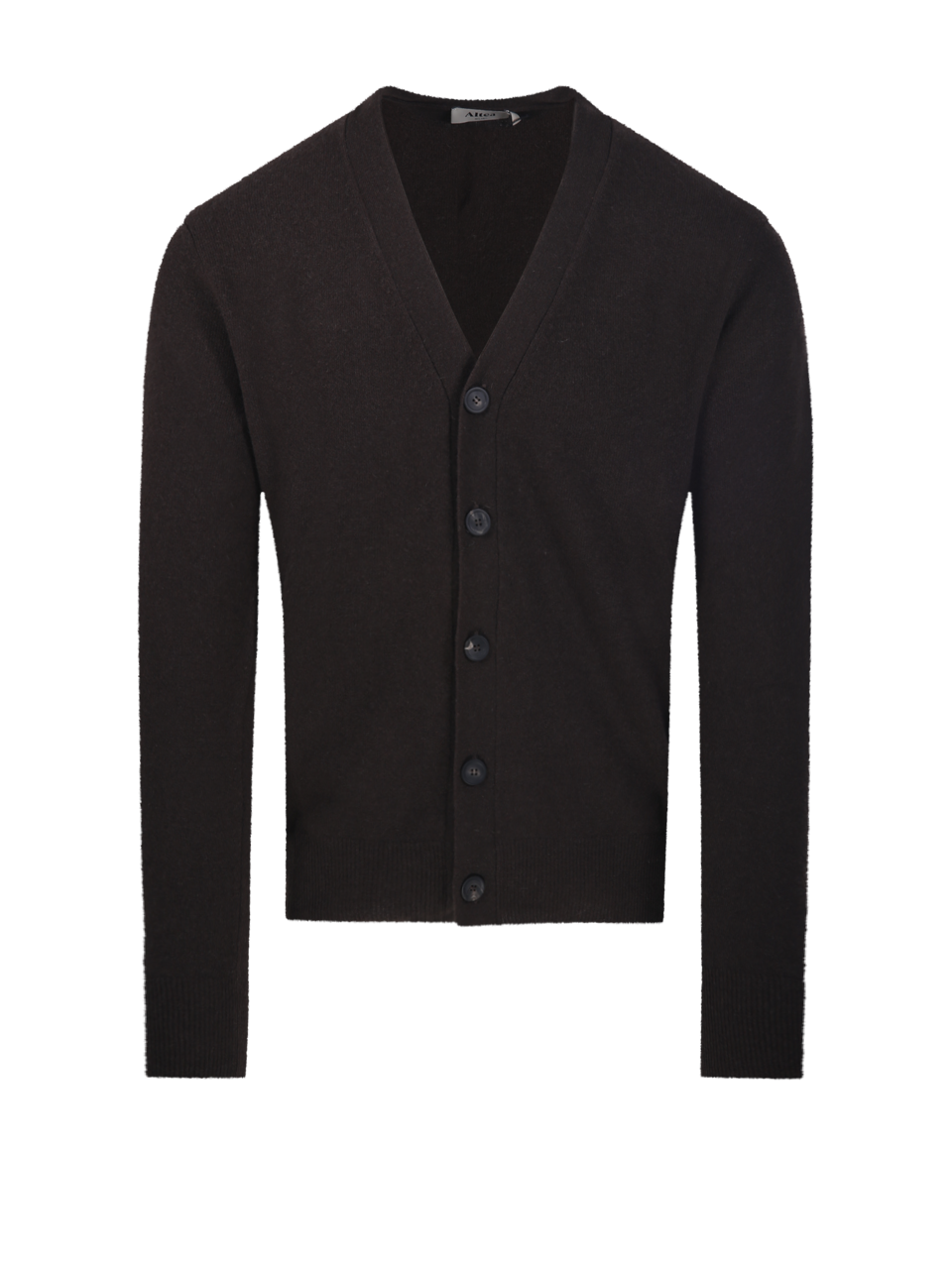 MEN ALTEA DARK BROWN VIRGIN WOOL CARDIGAN
