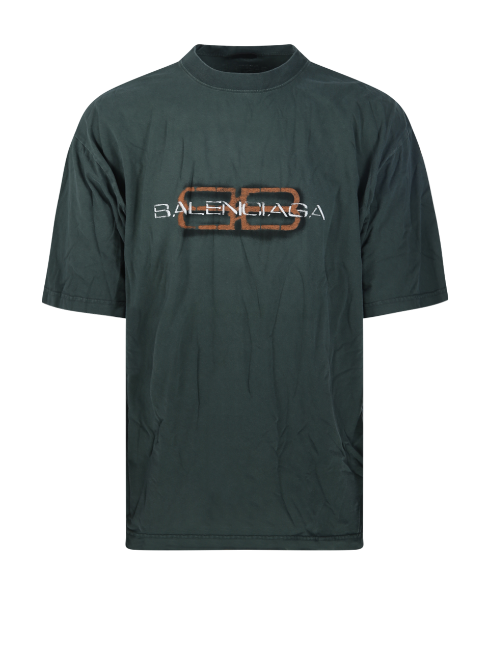 MEN BALENCIAGA GREEN COTTON MEDIUM FIT S/S T-SHIRT