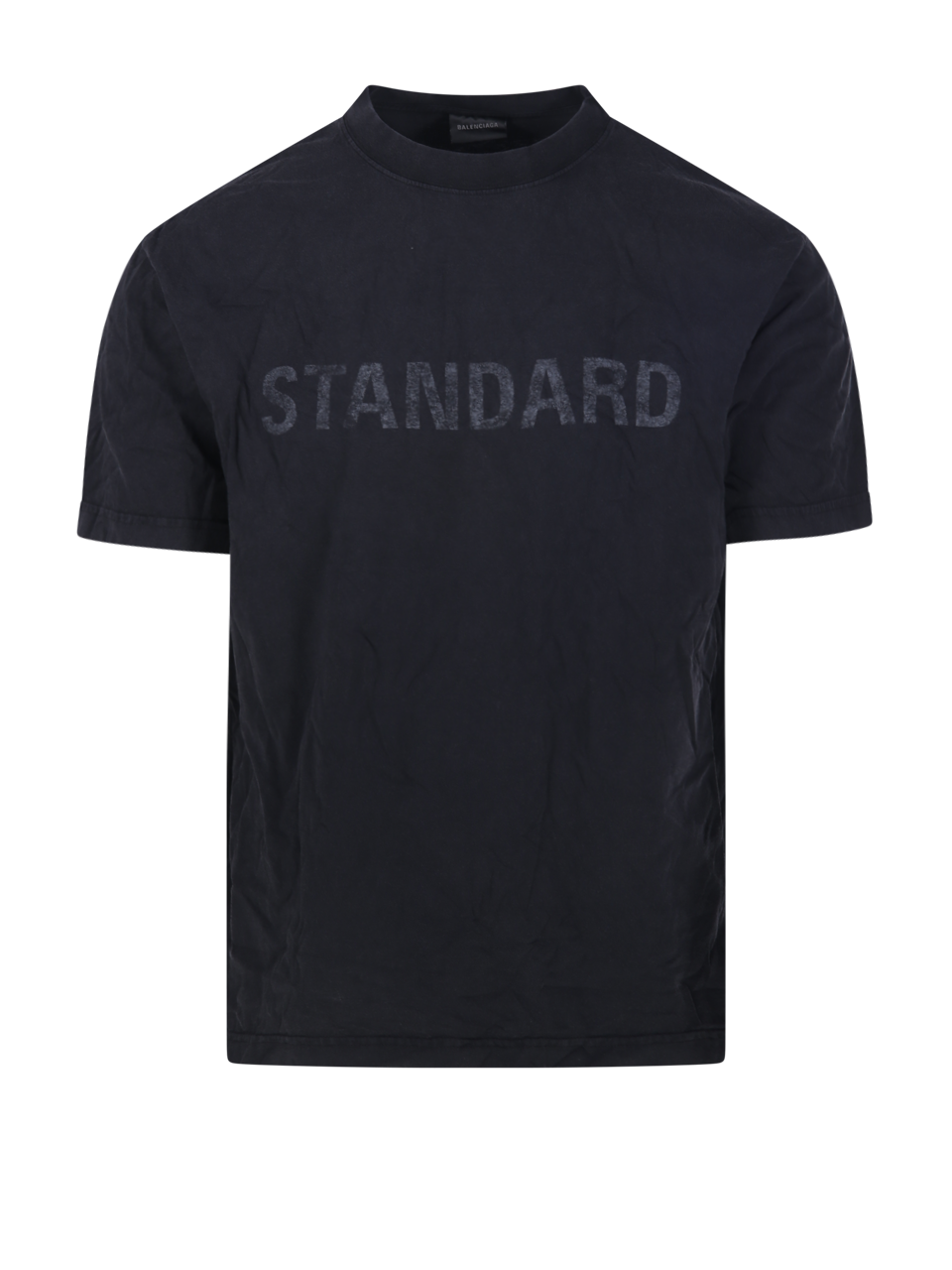 MEN BALENCIAGA BLACK COTTON STANDARD T-SHIRT