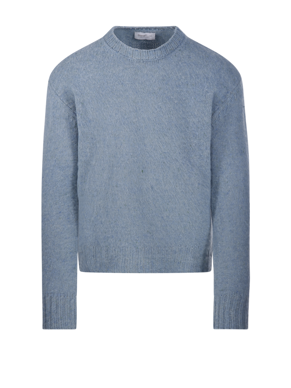 MEN DIANA STUDIO SKY BLUE MERINO WOOL CREWNECK SWEATER