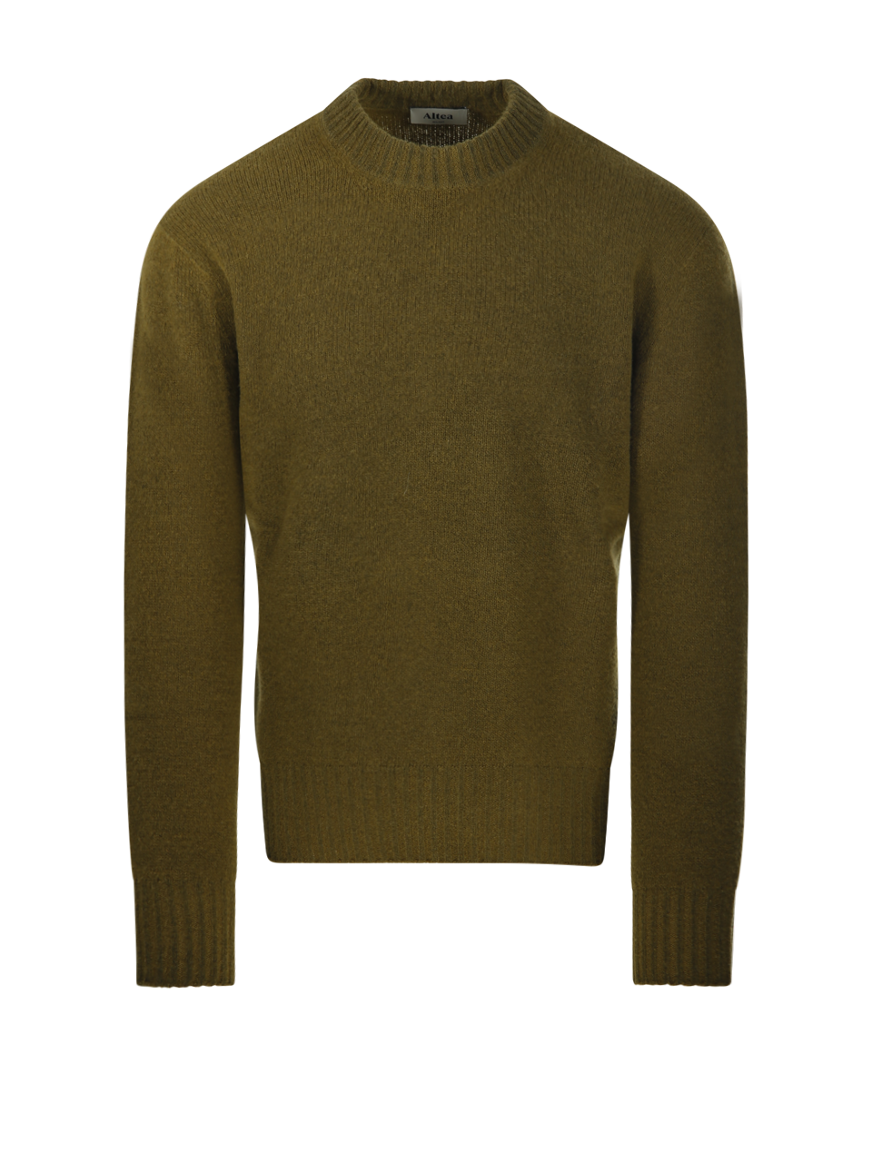 MEN ALTEA GREEN VIRGIN WOOL ROUND NECK SWEATER